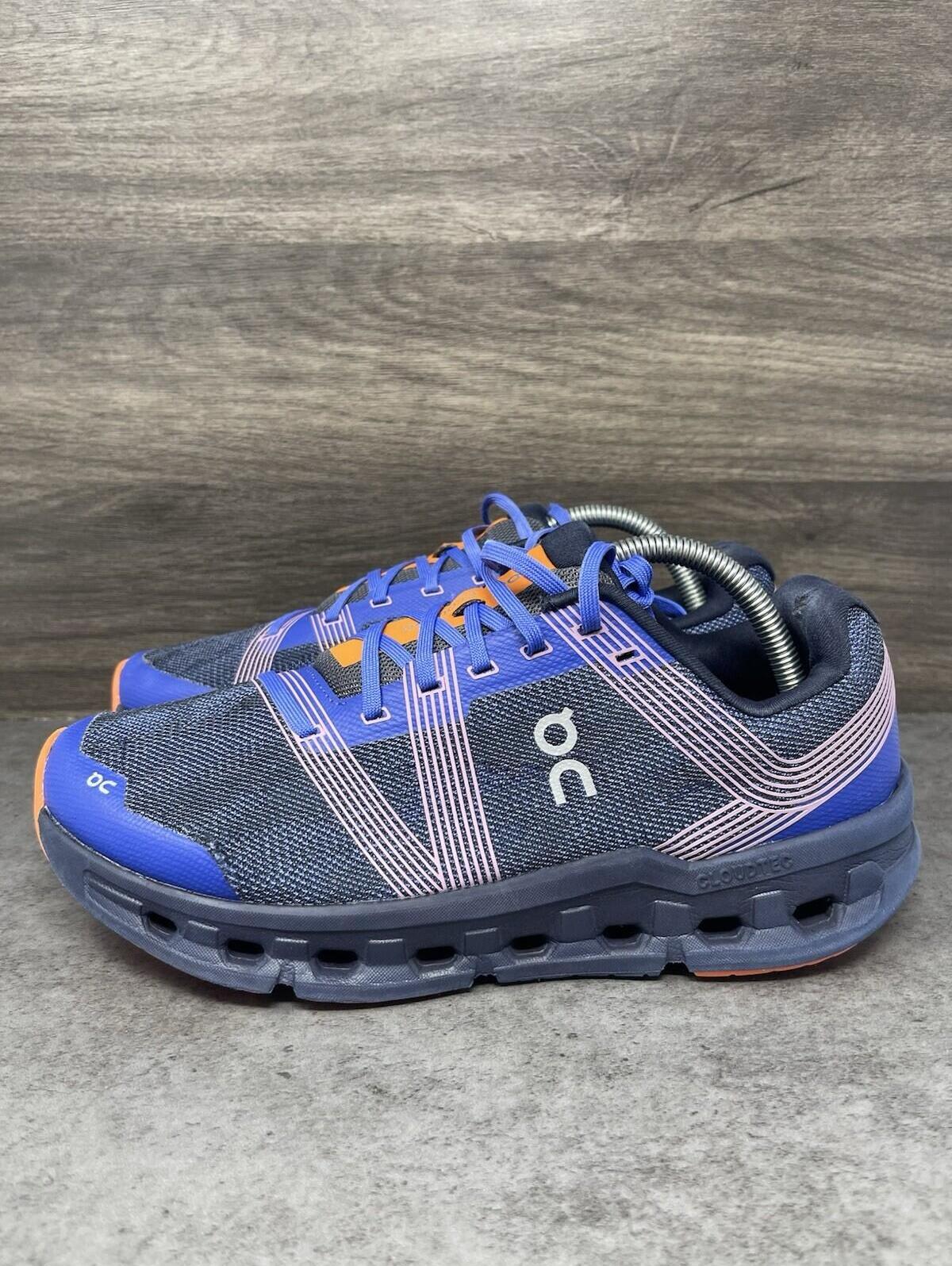 On Cloudgo Indigo Ink Sneakers Womens Size 10 Purple Blue Athletic Trainer Orang